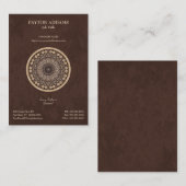 Carte De Visite Mandala abstrait de couleurs de café (Devant / Derrière)