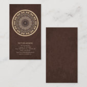 Carte De Visite Mandala abstrait de couleurs de café (Devant / Derrière)