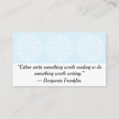 Carte De Visite Mandala arctique (Dos)