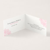 Carte De Visite Mandala au coin rose doux (Intérieur)