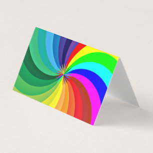 Carte De Visite Mandala aux couleurs de l'arc-en-ciel-46556