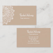 Carte De Visite Mandala Beige (Devant / Derrière)