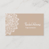 Carte De Visite Mandala Beige (Devant)