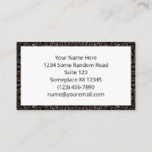 Carte De Visite Mandala beige abricot avec symétrie élégante (Dos)