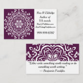 Carte De Visite Mandala Blackberry (Devant / Derrière)