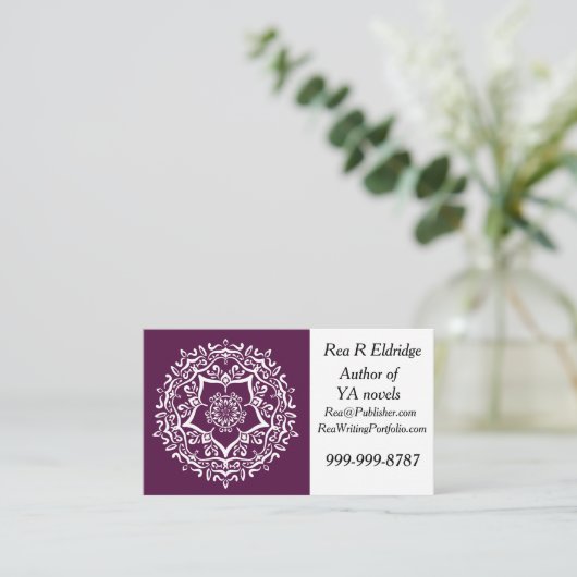 Carte De Visite Mandala Blackberry (Debout devant)