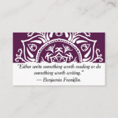 Carte De Visite Mandala Blackberry (Dos)