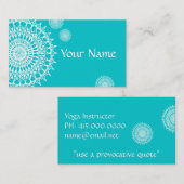 Carte De Visite Mandala blanc (Devant / Derrière)