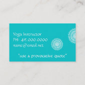 Carte De Visite Mandala blanc (Dos)