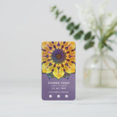 Carte De Visite Mandala Boho Doré (Debout devant)