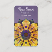 Carte De Visite Mandala Boho Doré (Dos)