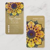 Carte De Visite Mandala Boho Doré (Devant / Derrière)