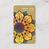 Carte De Visite Mandala Boho Doré (Dos)