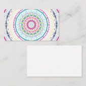 Carte De Visite mandala coloré (Devant / Derrière)