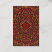Carte De Visite Mandala coloré de fleur (Dos)