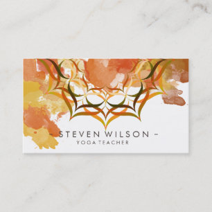 Carte De Visite Mandala Damask Méditation Yoga Massage holistique