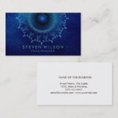 Carte De Visite Mandala Damask Yoga Holistic Méditation Massage (Devant / Derrière)