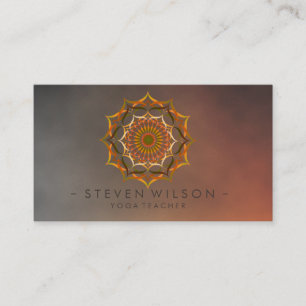 Carte De Visite Mandala Damask Yoga Lotus Méditation Fleur