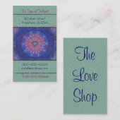 Carte De Visite Mandala de coeur (Devant / Derrière)
