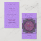 Carte De Visite Mandala de création (Devant / Derrière)