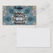 Carte De Visite Mandala de fenêtre de vert-de-gris de Steampunk (Devant / Derrière)