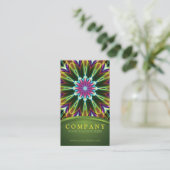 Carte De Visite Mandala de fleur de Trompet (Debout devant)