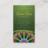 Carte De Visite Mandala de fleur de Trompet (Dos)