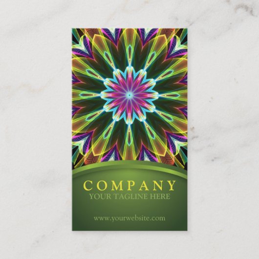 Carte De Visite Mandala de fleur de Trompet (Devant)