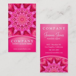 Carte De Visite Mandala de Fleur Rose Hot Star