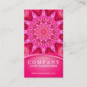 Carte De Visite Mandala de Fleur Rose Hot Star (Devant)