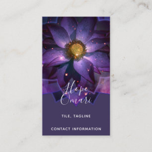 Carte De Visite Mandala de la fleur de lotus mystique Nouvel Âge