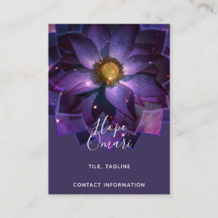 Carte De Visite Mandala de la fleur de lotus mystique Nouvel Âge