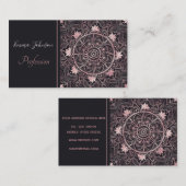 Carte De Visite Mandala de l'oeil rose noir (Devant / Derrière)