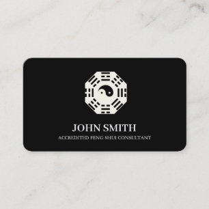 Carte De Visite Mandala de Lotus Feng Shui Minimaliste Moderne