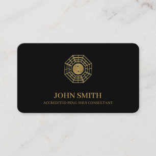 Carte De Visite Mandala de Lotus Feng Shui Minimaliste Moderne