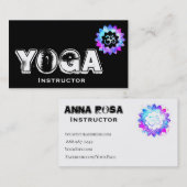 Carte De Visite Mandala de Lotus OM d'instructeur de professeur de (Devant / Derrière)