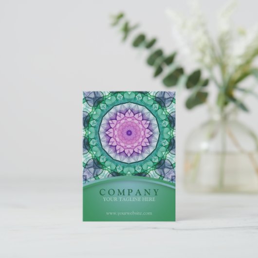 Carte De Visite Mandala de nénuphar (Debout devant)