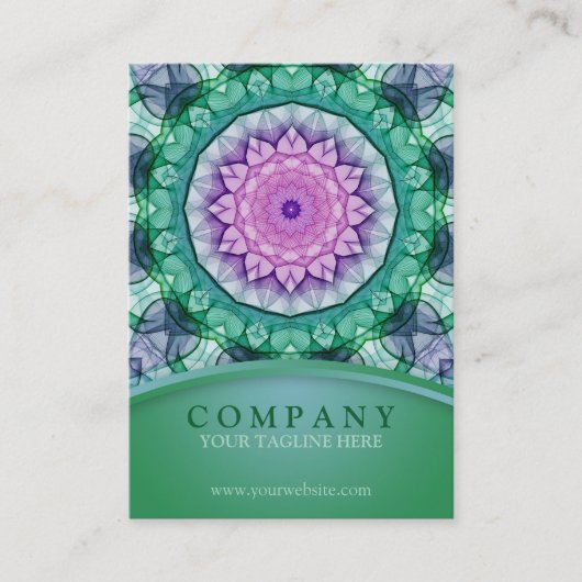 Carte De Visite Mandala de nénuphar (Devant)