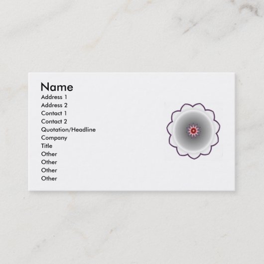 Carte De Visite Mandala de rêve Zen (Devant)