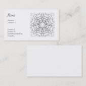 Carte De Visite Mandala de Steampunk (Devant / Derrière)