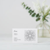 Carte De Visite Mandala de Steampunk (Debout devant)