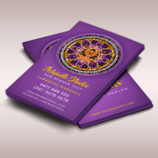Carte de visite Mandala Déesse de Yoga Sarcelle