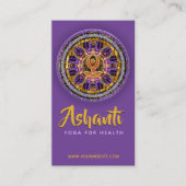 Carte de visite Mandala Déesse de Yoga Sarcelle (Devant)