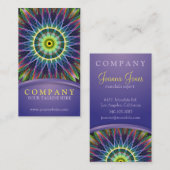 Carte De Visite Mandala d'oeil de fleur (Devant / Derrière)