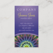 Carte De Visite Mandala d'oeil de fleur (Dos)