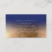 Carte De Visite Mandala d'or sur Navy Blue Yoga (Dos)