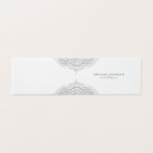 Carte De Visite Mandala élégant gris argent (Extérieur déplié)