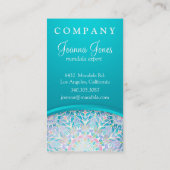 Carte De Visite Mandala en pastel de flocon de neige (Dos)