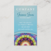 Carte De Visite Mandala en verre d'arc-en-ciel (Dos)