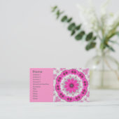 Carte De Visite mandala fleur rose n°4 (Debout devant)